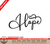 Cursive Hope Heart SVG  SVG