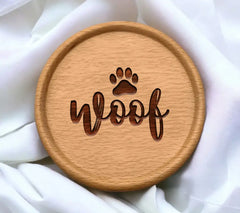 Woof Paw Print Silhouette SVG SVG