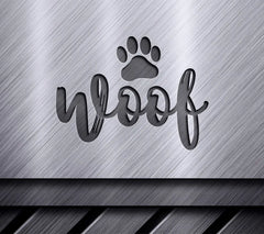 Woof Paw Print Silhouette SVG SVG
