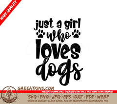 Girl Dog Lover SVG SVG