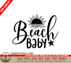 Beach Baby Sunset SVG SVG