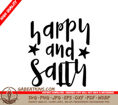 Happy & Salty SVG Design SVG