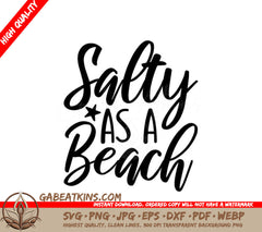 Salty Beach SVG Design SVG