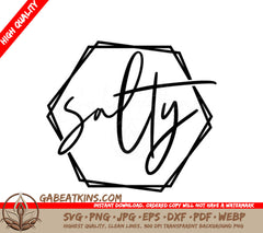 Salty Hexagon Design SVG SVG