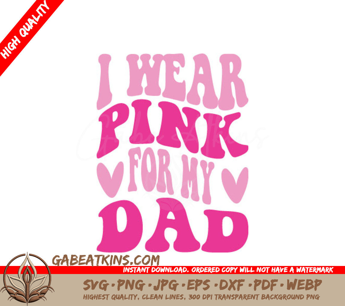 Pink Ribbon Dad SVG SVG