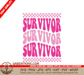 Pink & White Survivor SVG SVG