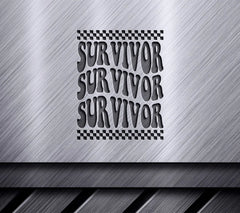 Pink & White Survivor SVG SVG