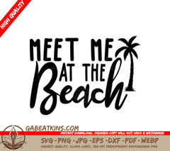 Beach Palm Tree SVG Design SVG