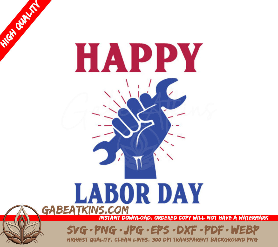 Happy Labor Day Wrench SVG SVG