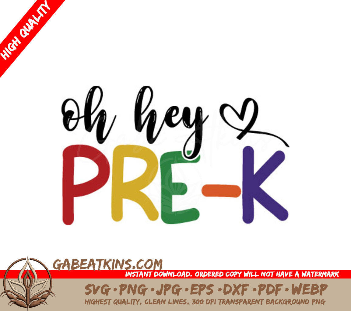 Oh Hey Pre-K SVG SVG