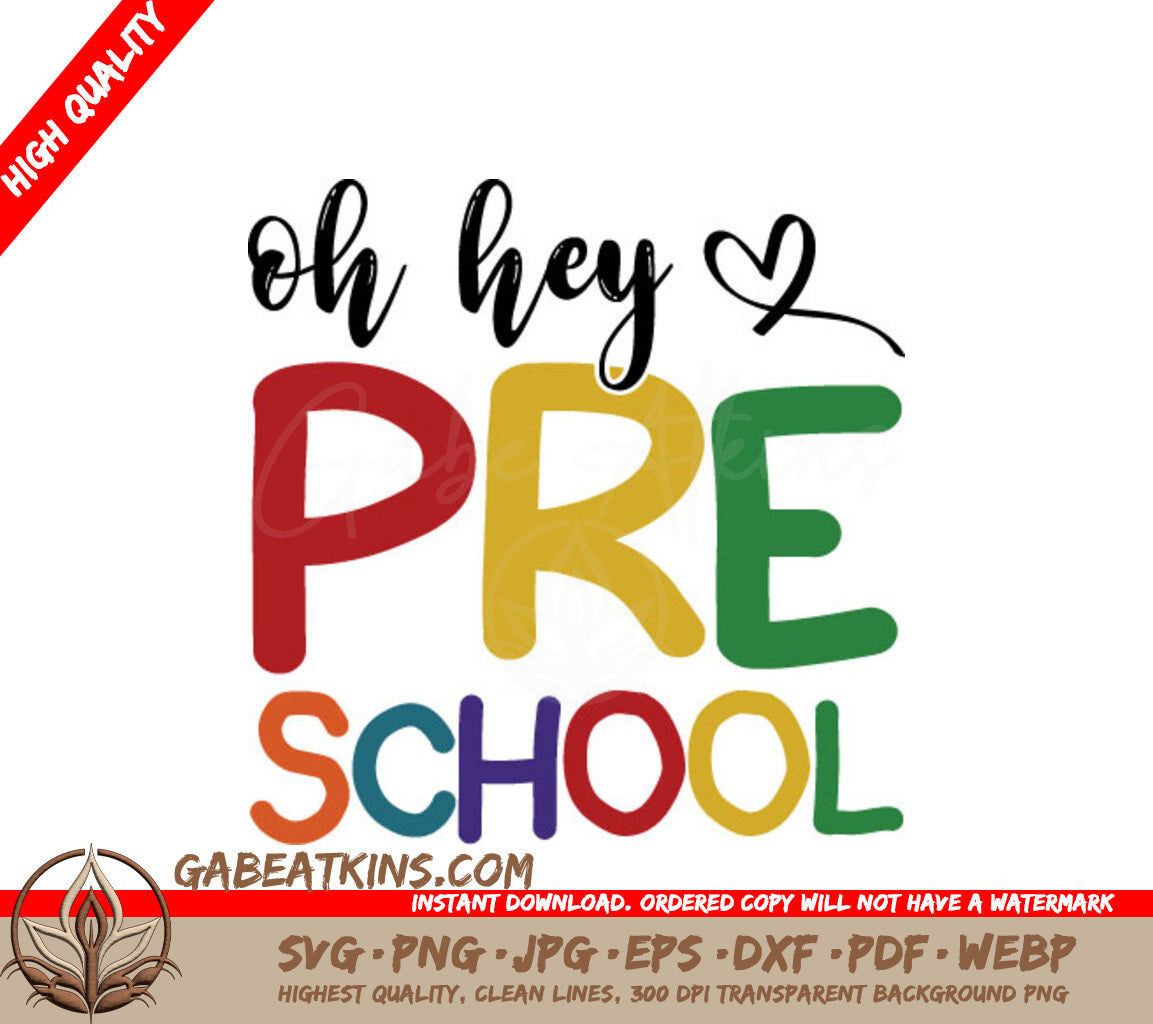 Oh Hey Preschool SVG SVG