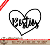 Heart Besties SVG  SVG