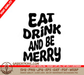 Retro Christmas Eat Drink SVG SVG