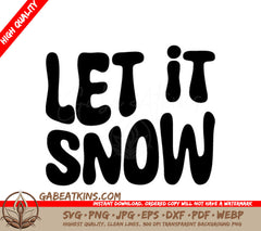 Retro Christmas Let It Snow SVG SVG