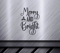 Merry & Bright Christmas SVG SVG