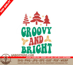 Groovy Christmas SVG SVG