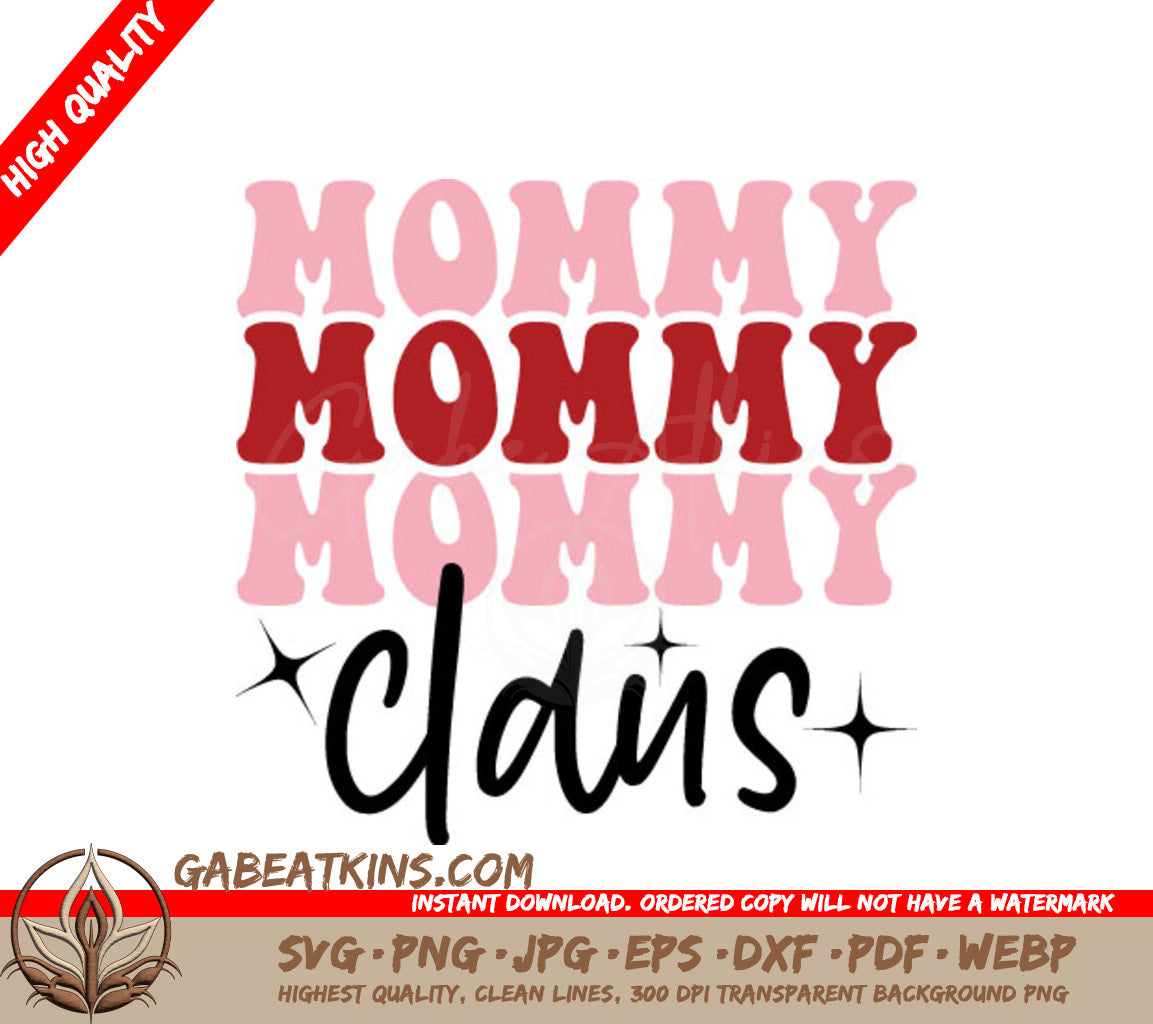 Mommy Claus SVG Poster SVG