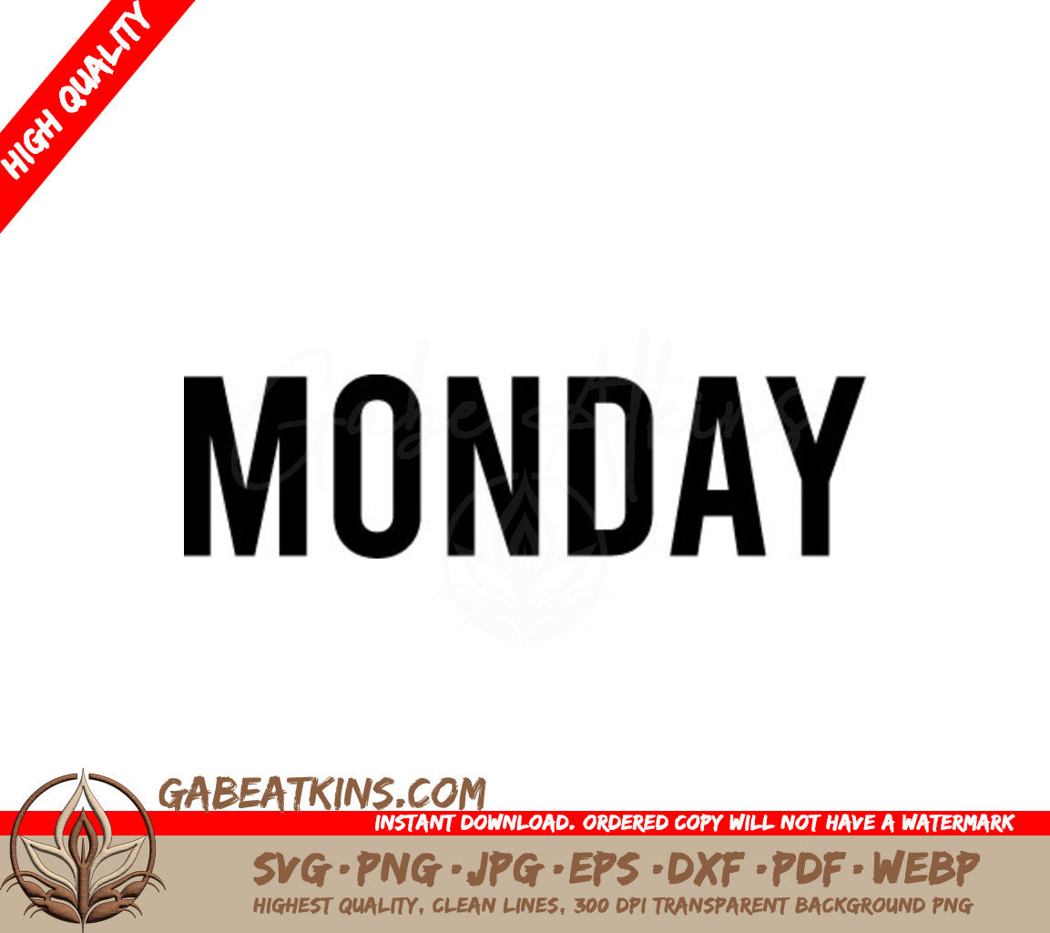 Monday SVG Design SVG