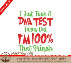 Grinch DNA Test SVG SVG