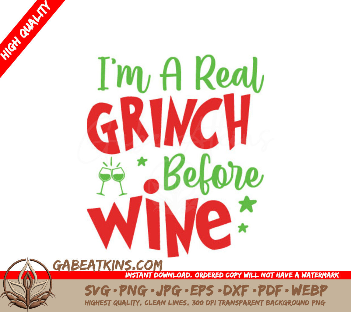 Grinch Wine SVG SVG