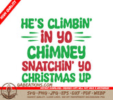 Grinch Christmas Chimney SVG SVG
