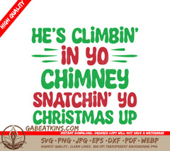 Grinch Christmas Chimney SVG SVG