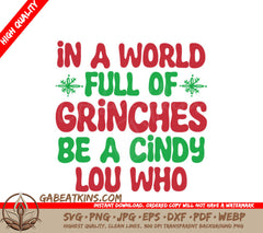 Grinch Cindy Lou Who SVG SVG