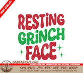 Resting Grinch Face SVG SVG