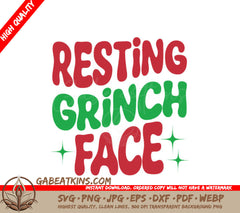 Resting Grinch Face SVG SVG