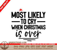 Christmas Cry SVG  SVG