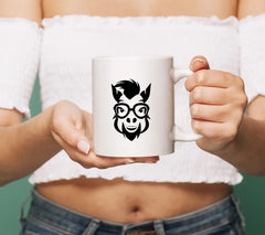 ## Smiling Monkey with Glasses SVG - Horse Laughter Illustration SVG