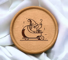 Santa Mouse SVG Line Art Illustration SVG