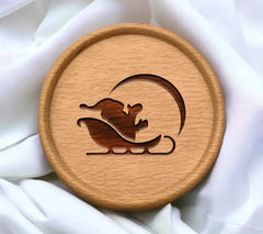 Santa Claus Silhouette SVG - Sleigh & Reindeer SVG