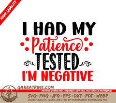 Im Negative Patience Tested SVG SVG