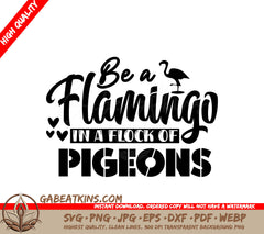 Sarcastic Flamingo SVG Design SVG