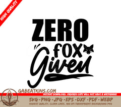 Zero Fox Given SVG Design SVG