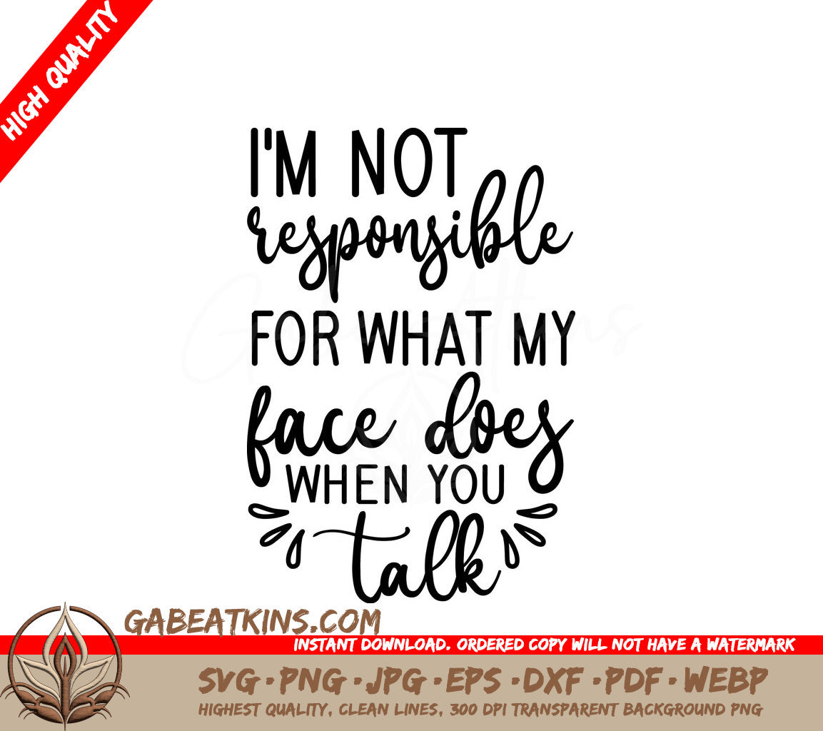 Sarcastic Face SVG Design SVG