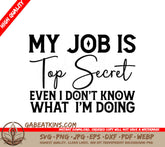 Top Secret Job SVG SVG