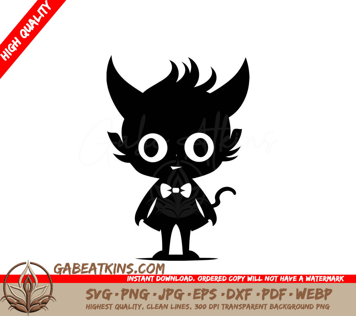 Sassy Spider Sidekick Halloween SVG - Cute Cartoon Character with Bow Tie SVG