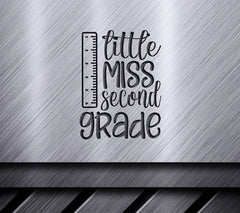Little Miss Second Grade SVG with Ruler - School Sign SVG