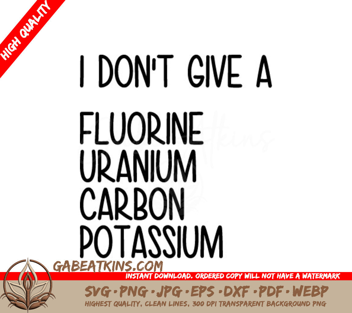 Science I Dont Care SVG SVG