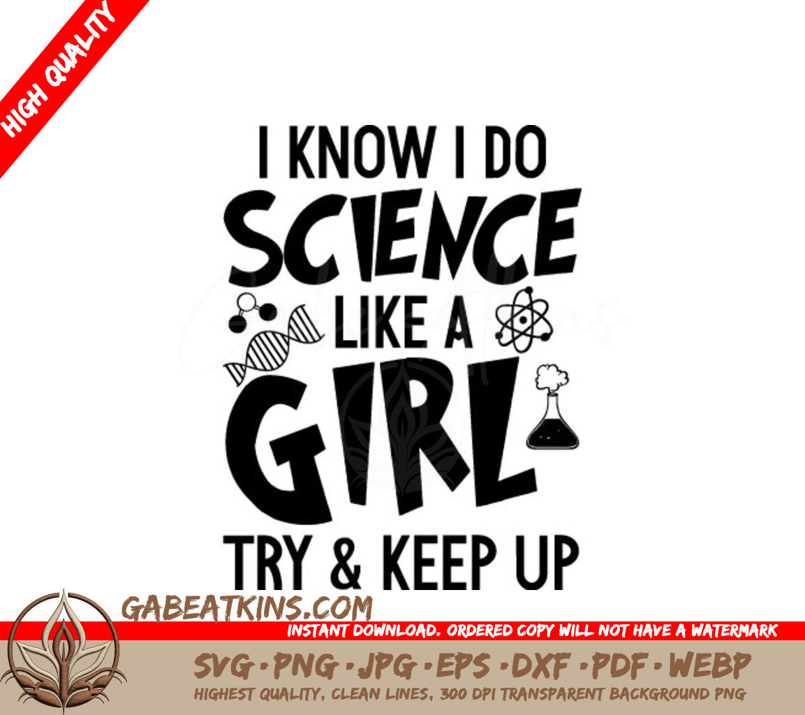 Science Girl SVG Design SVG