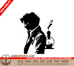 A Man With Glasses SVG - Scientist SVG