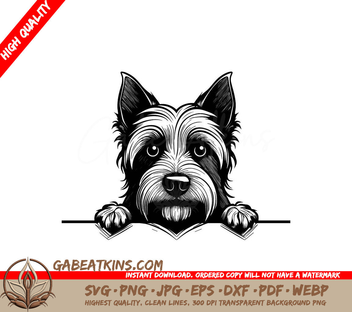 Scottish Terrier Paws Up - SVG SVG