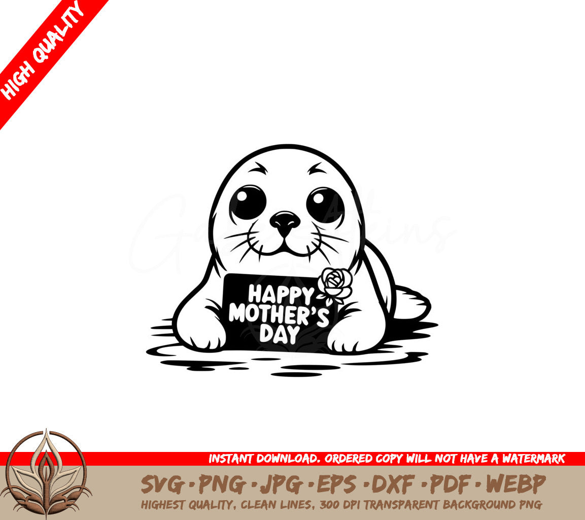 Seals Mothers Day Sign SVG