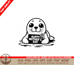 Seals Mothers Day Sign SVG