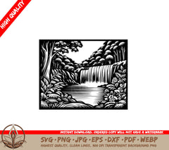 Secret Waterfall Glade SVG