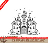 Castle with Birds SVG - Secrets of the Sphinxs Lair SVG