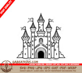 Castle with Flags SVG - Shadows of the Forgotten Lands SVG