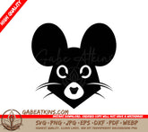 Mouse Face SVG - Shadowy Rodent Illustration SVG